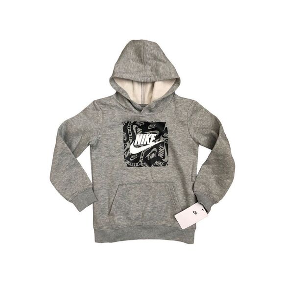 Nike Amplify Little Kids Hoodie Size 7 Dark Heather Grey - Picture 1 of 4